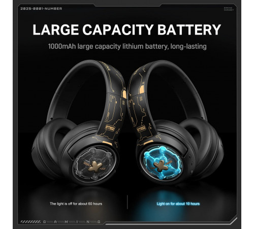 Навушники Onikuma GT802 Gaming з 3ма режимами (Bluetooth 5.4, дротове, 2.4G)