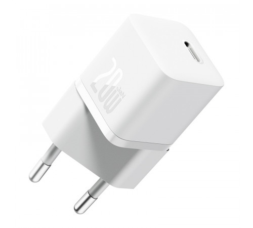 Мережевий зарядний пристрій Baseus GaN5 Fast Charger(mini) 1C 20W EU White (CCGN050102)