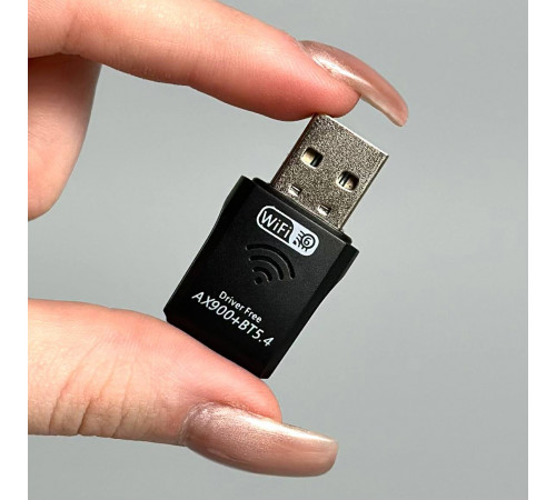 USB WiFi 6 Адаптер RE-901 із підтримкою двох діапазонів 2.4G-5G, швидкість до 600Mbps USB2.0