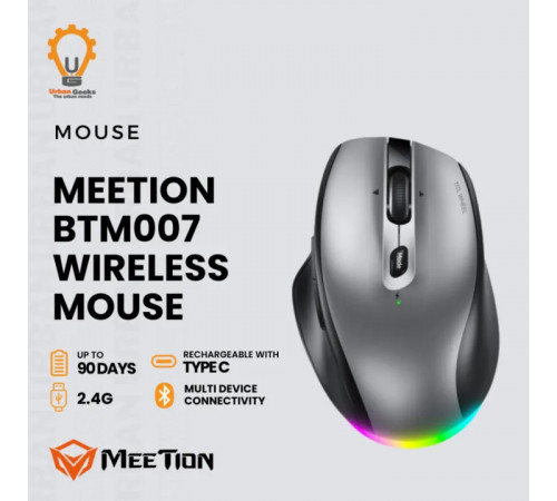 Мишка бездротова Meetion BTM007 BT+USB 2400dpi