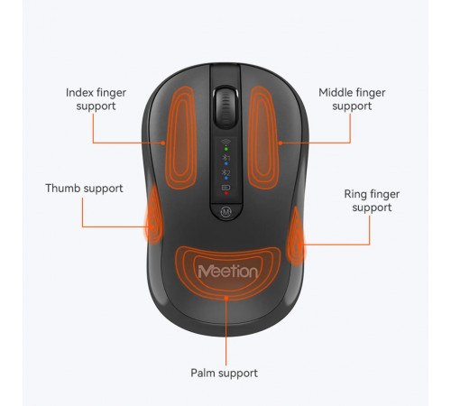 Мишка бездротова Meetion BTM185R 2.4G+BT 3200dpi
