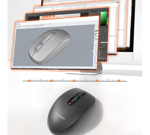 Мишка бездротова Meetion BTM100R BT+USB 3200dpi