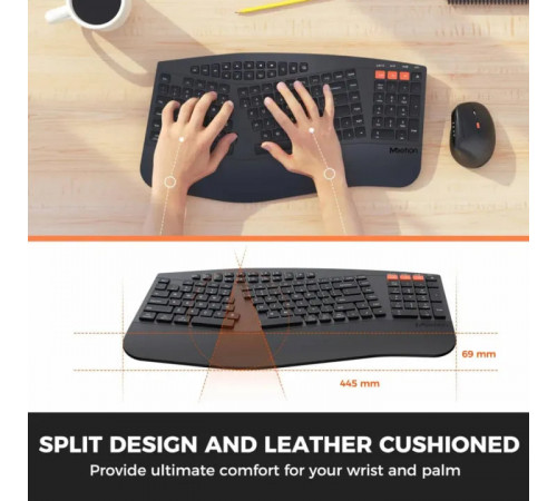 Клавіатура бездротова + мишка Meetion Director B2 2in1 2.4G+BT (з Eng, UA розкладками)