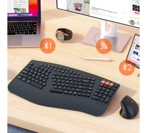 Клавіатура бездротова + мишка Meetion Director B2 2in1 2.4G+BT (з Eng, UA розкладками)