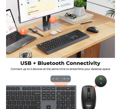 Клавіатура бездротова + мишка Meetion C2000 2in1 2.4G (з Eng, UA розкладками)