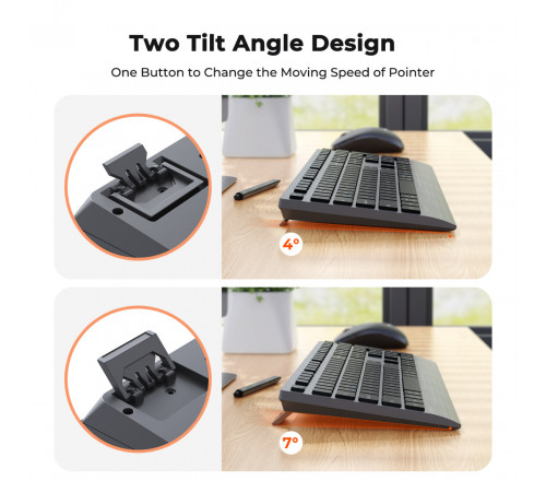 Клавіатура бездротова + мишка Meetion C2000 2in1 2.4G (з Eng, UA розкладками)