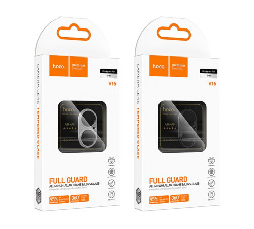 Захисне скло на камеру Hoco Armor metal frame lens iPhone 17 (V16) (1шт)