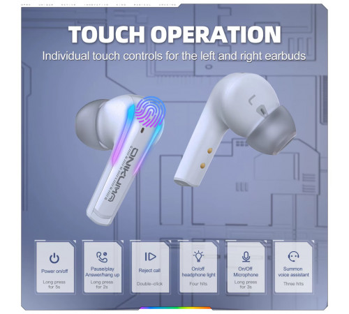 Бездротові навушники Onikuma T27 ENC (2 режим підключення: BT5.3+2.4G)