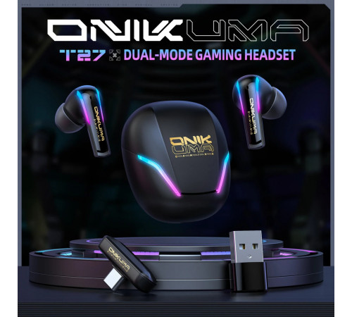 Бездротові навушники Onikuma T27 ENC (2 режим підключення: BT5.3+2.4G)