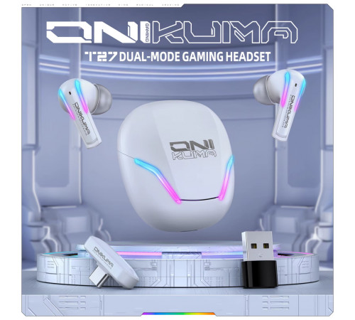 Бездротові навушники Onikuma T27 ENC (2 режим підключення: BT5.3+2.4G)