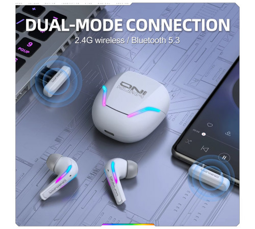 Бездротові навушники Onikuma T27 ENC (2 режим підключення: BT5.3+2.4G)