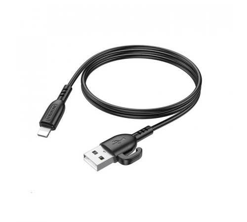 Кабель BOROFONE BX91 USB to iP 2.4A,1m, PVC, PVC connectors, Black (6974443389883)