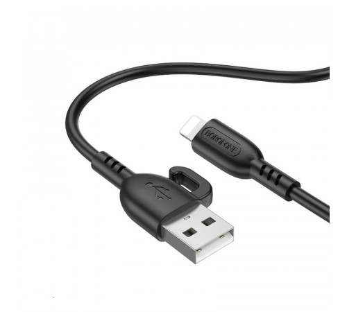 Кабель BOROFONE BX91 USB to iP 2.4A,1m, PVC, PVC connectors, Black (6974443389883)