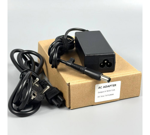 Мережевий зарядний пристрій для ноутбука HP 65W, 18.5V, 3.5A (7.4*5.0mm)