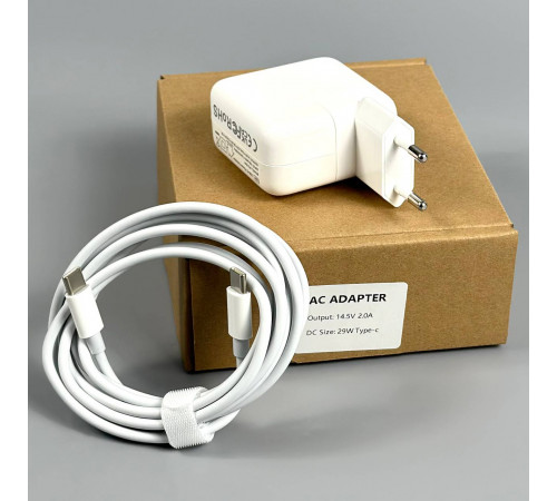 Мережевий зарядний пристрій для (ноутбука, планшета) 29W, 14.5V, 2.0A Type-C to Type-C 1.9m