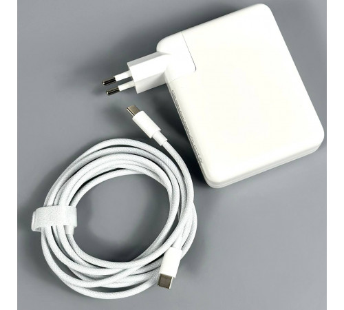 Мережевий зарядний пристрій для ноутбука 140W, 28V, 5A Type-C to Type-C плетений 2m