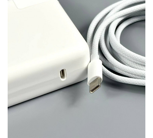 Мережевий зарядний пристрій для ноутбука 140W, 28V, 5A Type-C to Type-C плетений 2m