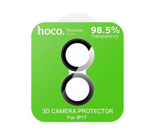 Захисне скло на камеру Hoco Crystal clear HD 3D metal frame iPhone 17 (V14) (1шт)