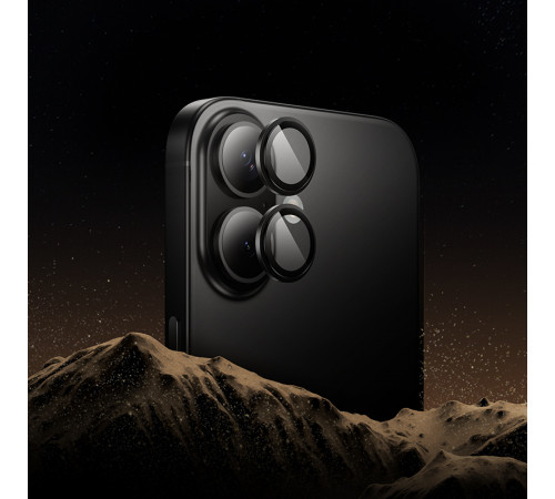 Захисне скло на камеру Hoco Crystal clear HD 3D metal frame iPhone 17 (V14) (1шт)