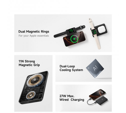 УМБ Power Bank Baseus EnerFill FT11 10000mAh Magnetic 27W + Watch charger (P1008210G123-00)