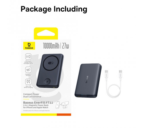 УМБ Power Bank Baseus EnerFill FT11 10000mAh Magnetic 27W + Watch charger (P1008210G123-00)