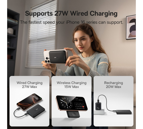 УМБ Power Bank Baseus EnerFill FT11 10000mAh Magnetic 27W + Watch charger (P1008210G123-00)