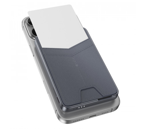 УМБ Power Bank Hoco Q46 Title 5000mAh PD20W з кардхолдером, підставкою та бездротовою зарядкою (15W)