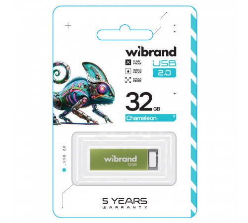 Флеш-накопичувач Wibrand USB 2.0 Chameleon 32Gb Light Green (WI2.0/CH32U6LG)