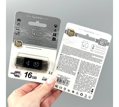 USB флеш T&G 16Gb Star 009 (USB+Type-C) USB3.0 Швидкісна