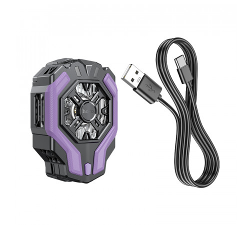 Кулер для мобільного HOCO GM26 Ambitious cooling mobile phone fan Black (6942007612302)