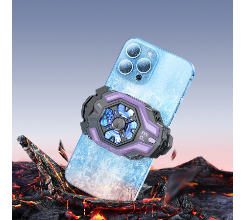 Кулер для мобільного HOCO GM26 Ambitious cooling mobile phone fan Black (6942007612302)