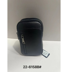 Сумка Чоловіча Чорна Backpack for men  JASPER Шкіра 22-6158b¶ (100)