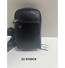 Сумка Чоловіча Чорна Backpack for men  JASPER Шкіра 22-6158c (100)