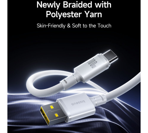 Data Cable Baseus New Braided FC Type-C 100W 1m (E0426W01, E0426W03)