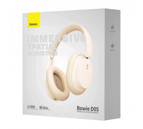 Бездротові накладні навушники Baseus Bowie D05 Wireless Headphones Creamy-White (NGTD020202)