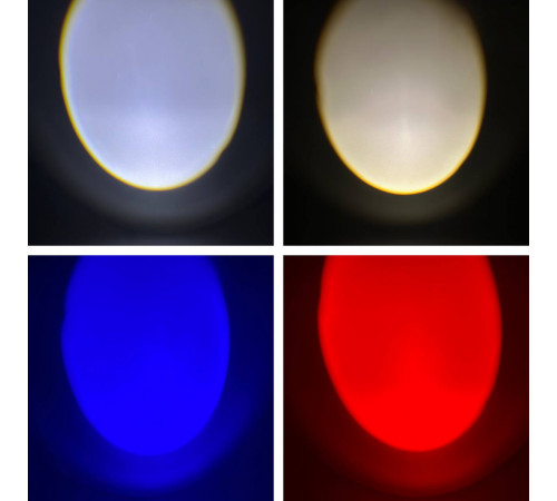 Ліхтар налобний 8505 PM10-4TG White, Yellow, Blue, Red light (2*18650, Type-C, Zoom)