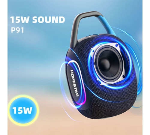 УЦІНКА Колонка HOPESTAR P91 15W, 2600mAh (15,2*10,3*6,7 см) (під ремонт)