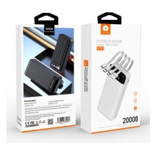 УМБ Power Bank WUW Y131 20000mAh 2.1A (with cable Lightning+Micro+Type-C+USB)