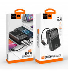 УМБ Power Bank WUW Y160 30000mAh PD20W+22.5W (with cable Type-C+Lightning)