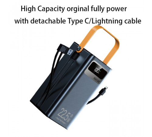 УМБ Power Bank WUW TUGII Y104 40000mAh PD22.5W+QC3.0 (with cable Lightning+Micro+Type-C+USB)
