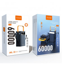 УМБ Power Bank WUW TUGII Y106 60000mAh PD22.5W+QC3.0 (with cable Lightning+Micro+Type-C+USB)