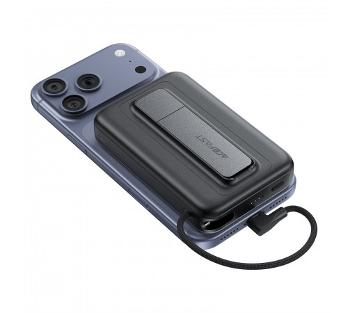 УМБ Power Bank AceFast M24 10000mAh 22.5W з бездротовою зарядкою та підставкою (with cable Type-C)