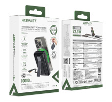 УМБ Power Bank AceFast M24 10000mAh 22.5W з бездротовою зарядкою та підставкою (with cable Type-C)