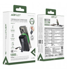 УМБ Power Bank AceFast M24 10000mAh 22.5W з бездротовою зарядкою та підставкою (with cable Type-C)