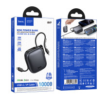 УМБ Power Bank Hoco Q49 Peak 10000mAh PD20W+QC3.0 (with cable Type-C+Lightning)