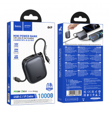 УМБ Power Bank Hoco Q49 Peak 10000mAh PD20W+QC3.0 (with cable Type-C+Lightning)
