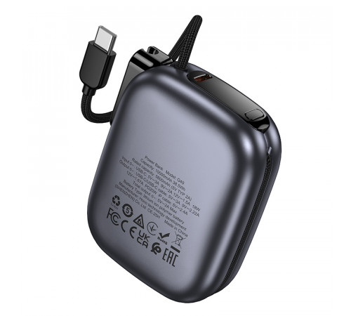 УМБ Power Bank Hoco Q49 Peak 10000mAh PD20W+QC3.0 (with cable Type-C+Lightning)
