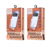 УМБ Power Bank Remax RPP-686 Reyluck Series 20000mAh 2.1A (with cable Type-C+Lightning+USB)