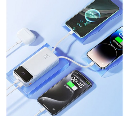 УМБ Power Bank Remax RPP-686 Reyluck Series 20000mAh 2.1A (with cable Type-C+Lightning+USB)