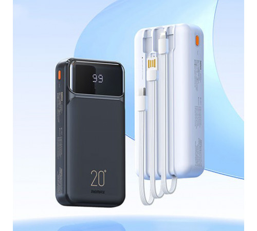 УМБ Power Bank Remax RPP-686 Reyluck Series 20000mAh 2.1A (with cable Type-C+Lightning+USB)
